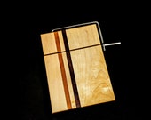 Maple Hardwood Cheese Slicer Board with Walnut & Cherry Stripes