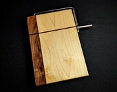 Elegant Handcrafted Cheese Board with Premium Stainless Steel Cutter - Bonus Wires & Non-Slip Feet Included