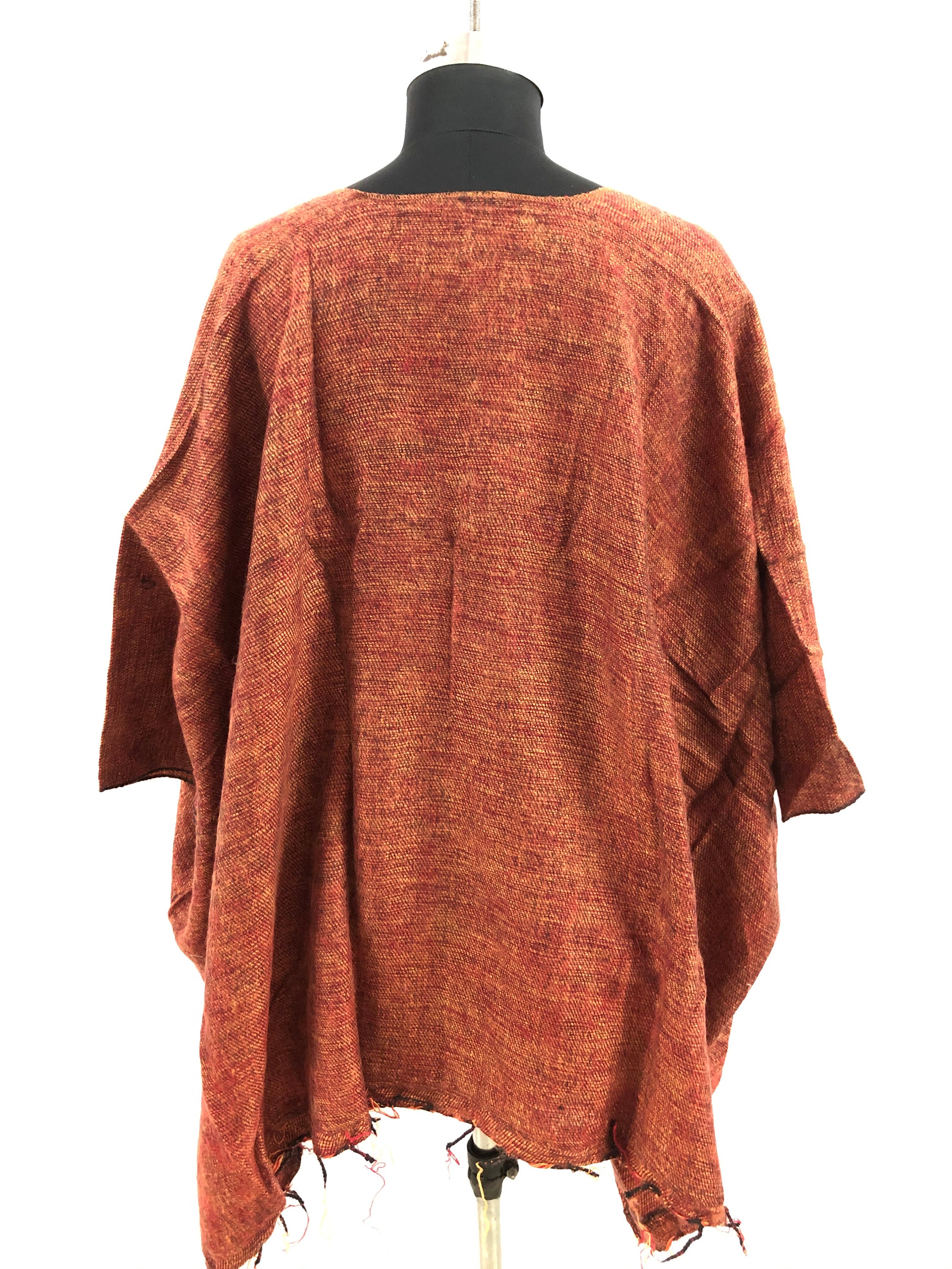 Camel Wool Poncho/Unisex Reversible Poncho/Women poncho/Hoodie Etsy