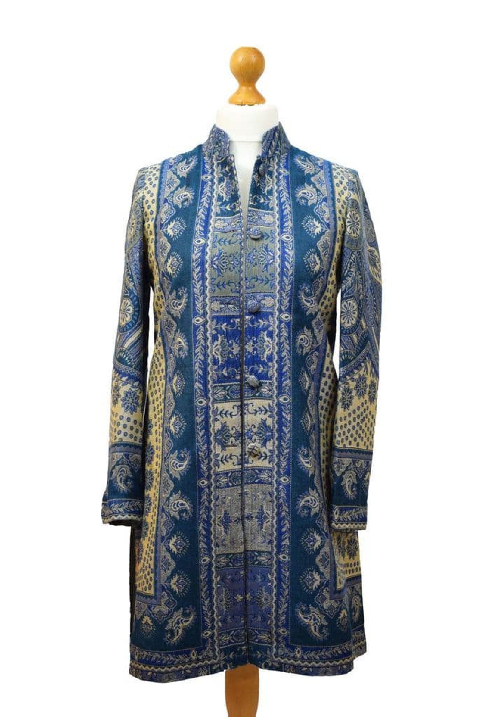 Nehru Collar Indian Style Coat/Long Length Cashmere Silk Etsy
