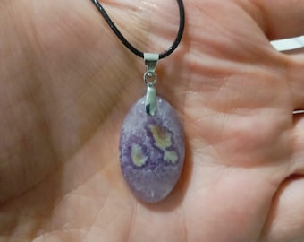 Opal violet flame pendant,tiffany stone,natural stone,healing jewelry