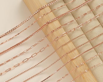 925 Sterling Silber Halskette in Gold / Silber / Rose Gold Finish | Benutzerdefinierte Länge geschichtete Ketten für Frauen | Zierliche Personalisierte Minimalist