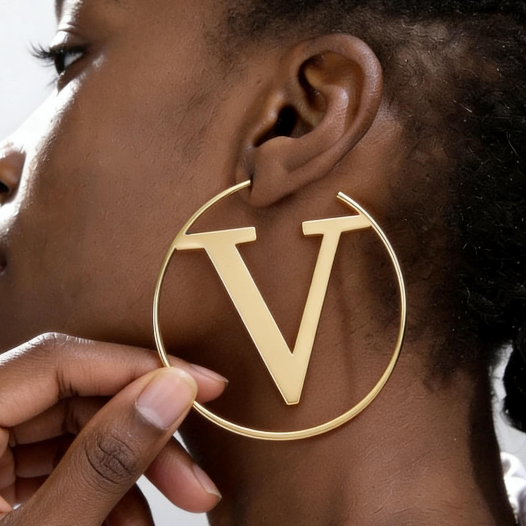 Custom Letter Hoop Earrings, 18K Gold Initials Earrings For Women Kids, Personalized Minimalist Jewelry
