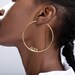 Personalized Name C Hoop Earrings in Gold / Rose Gold / Silver Custom Name Earrings Customized Statement Large Big Hoops Earrings for Women 