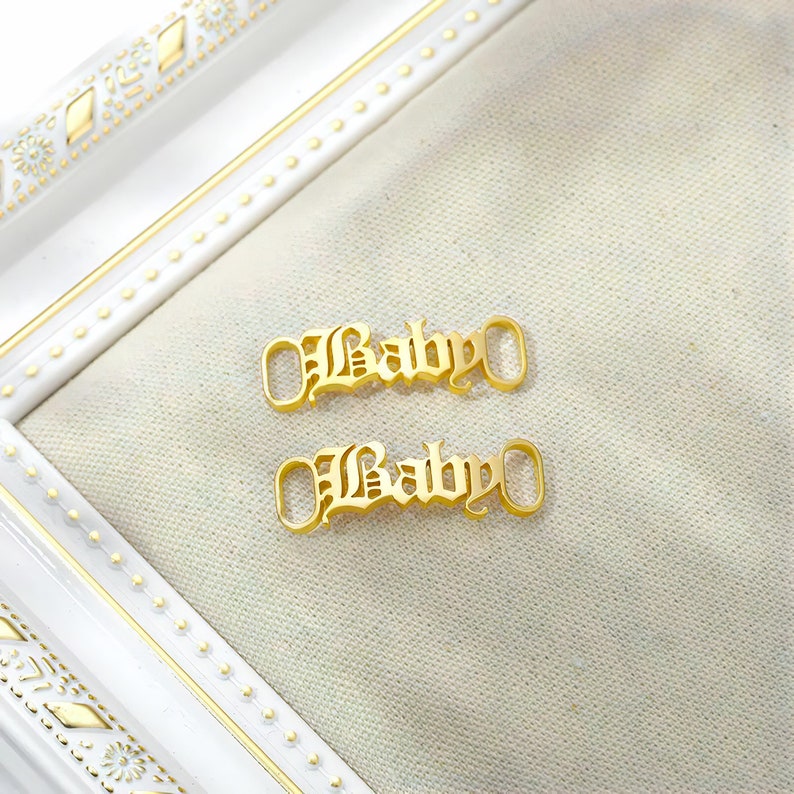 Personalized Name Shoe Buckle in Gold / Silver / Rose Gold Custom Af 1 Shoelace Clips Lace Decoration Charm Shoe Jewelry Accessories image 3