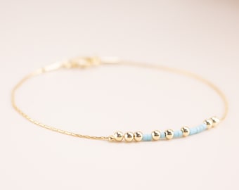 Bracelet en code Morse personnalisé, message secret personnalisé amitié couples nom minimaliste personnalisé délicat graine perle chaîne bracelet hommes femmes