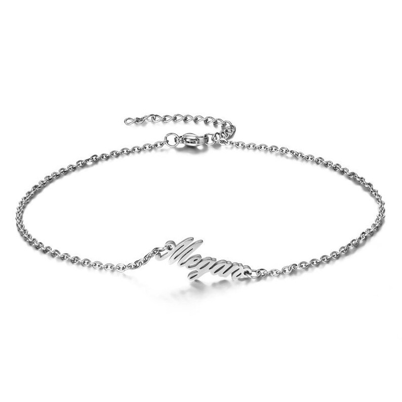 Custom Name Anklet in Gold / Silver / Rose Gold Color Etsy