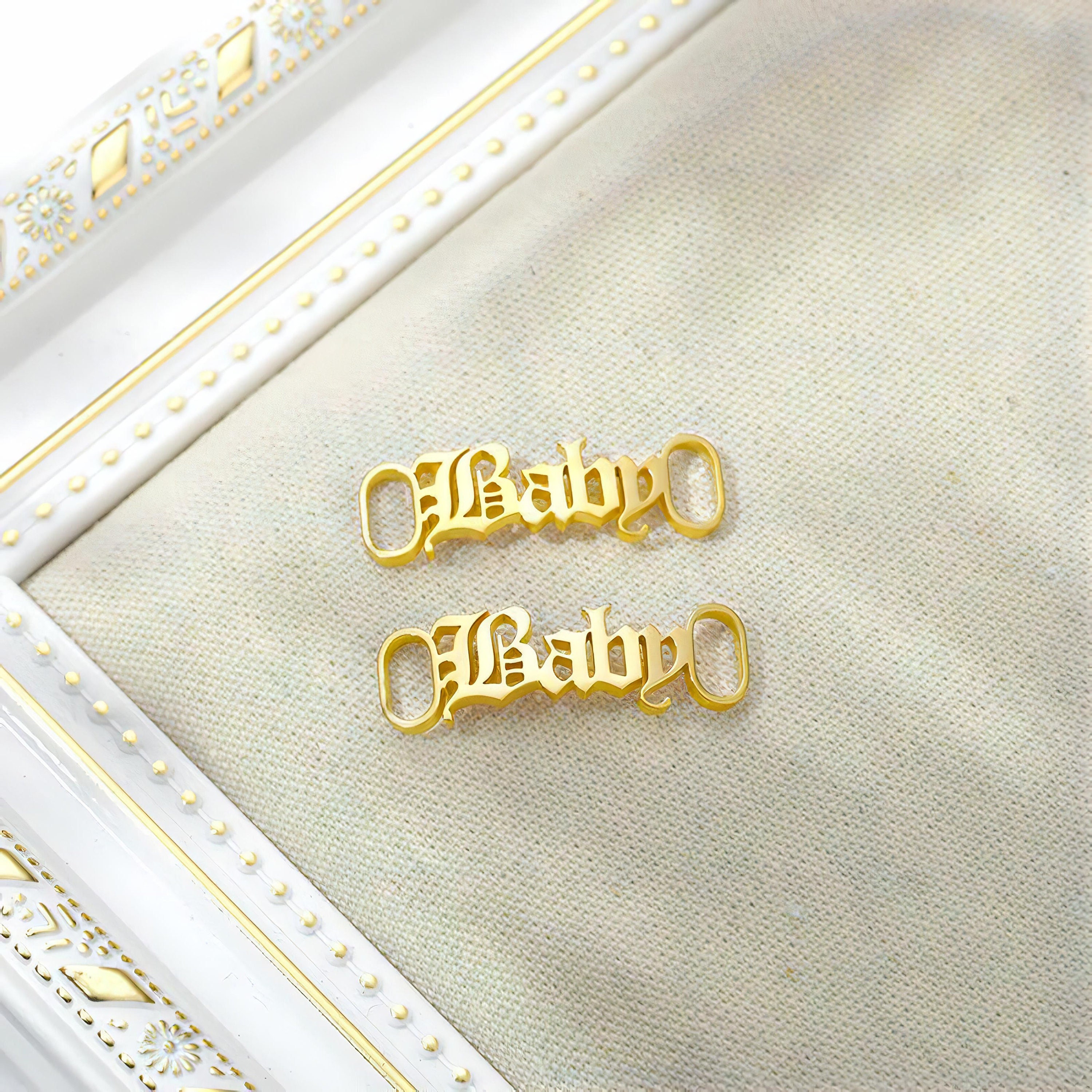 Customized Golden Name Shoe Buckle For Men Women Couple Sneakers Tag  Personalized Stainless Steel Nameplate Shoelace Clips