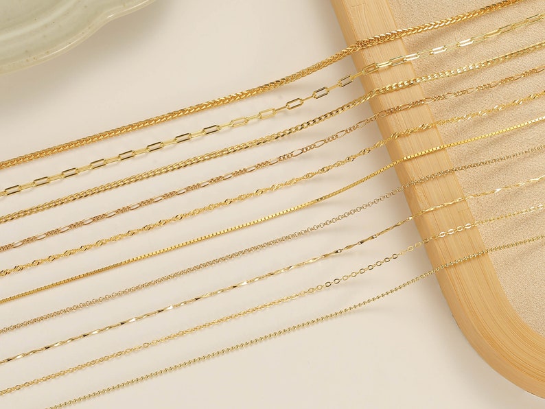 925 Sterling Silber Halskette in Gold / Silber / Rose Gold Finish Benutzerdefinierte Länge geschichtete Ketten für Frauen Zierliche Personalisierte Minimalist Bild 5
