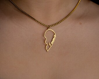 Collana Personalizzata Due Cuori Con Incisione Nome - Regalo Per Mamma O Moglie, Spedizione Inclusa