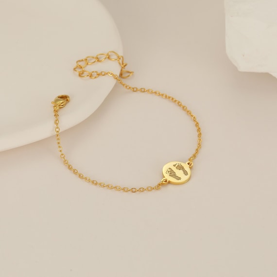 Baby footprint hotsell bracelet