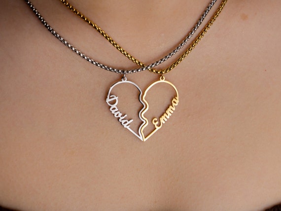 Amazon.com: HUASAI Couple Necklaces Ring Set Heart Matching Pendant  Necklaces Sun Moon Couple Rings for Boyfriend Girlfriend Long Distance  Relationship Couple Rings for Him Her(Rose Gold): Clothing, Shoes & Jewelry