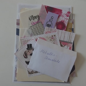Diario spazzatura, kit diario misterioso, borsa da presa, carta vintage, kit effimero, album di ritagli, posta ordinaria, carta di album, pagine di vecchi libri, 35 pezzi