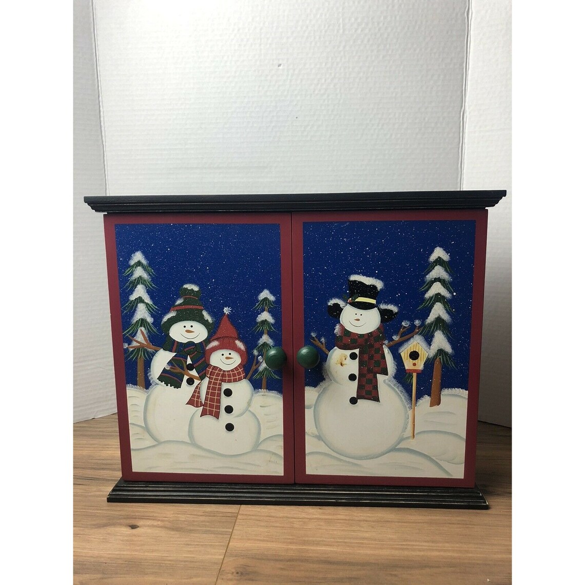 Costco Advent Calendar Chest W/ Snowmen 24 Refillable Wood Etsy