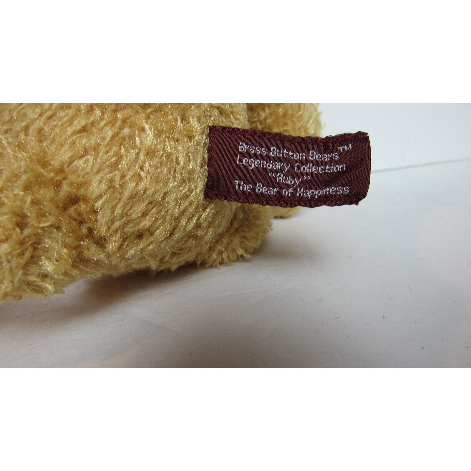 Brass Button Bears Legendary Collection ruby Happiness Teddy Etsy