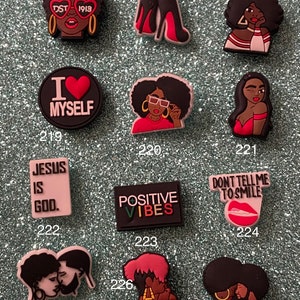 Empowerment Shoe Charms Set | Black Girl Magic, Boss Chic & Girl Power Shoe Charms | 1.99+