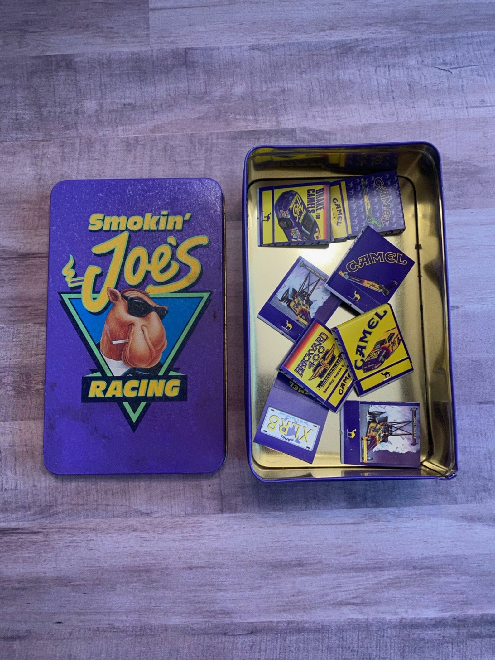 Smokin' Joe's Racing Tin With 8 Matchbooks Etsy