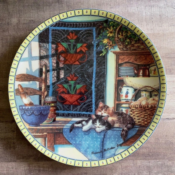 Lazy Morning Collector's Plate; First Issue in the Cozy Country Corners Collection; Edwin Knowles China Company