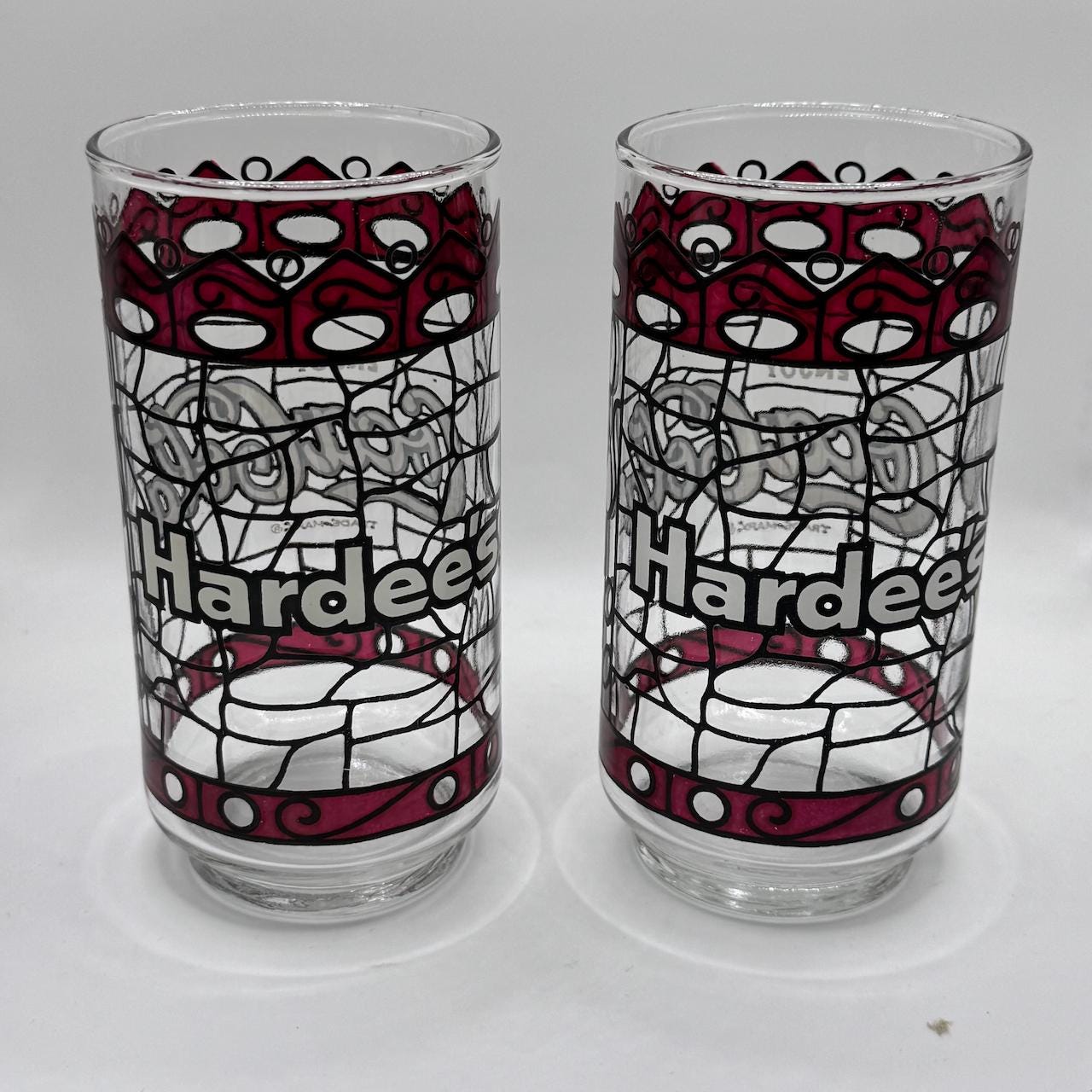Coca-cola Hardee's Glassware 1976, Tiffany Inspired Stained Glass