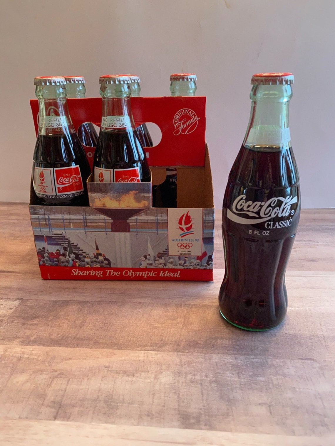 Commemorative six pack 8 oz bottles of Classic CocaCola Etsy