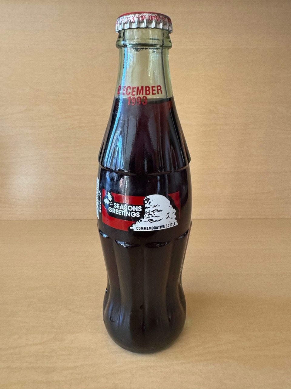 December 1993 Coca-cola Seasons Greetings Commemorative Bottle