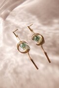 Furin V2 | Japanese Windchime Earrings, Hollow Glass Bead, 14K Gold Plated, Geometric Earrings product logo