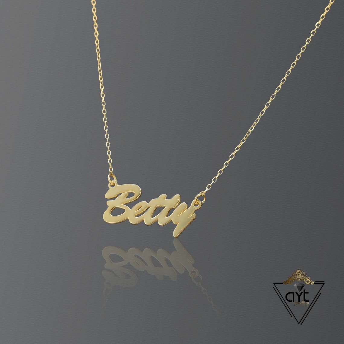 925 Silver Personalised Name Necklace Font Name Necklace Etsy