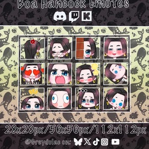 Boa Hancock Emotes for Discord, Twitch and Kick