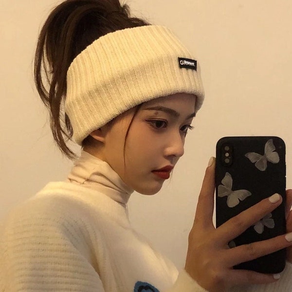 Aesthetic Fashion Headband Beanie | 2023 Fashion Gifts for Her | Ulzzang Korean Kpop Japanese Fashion Kawaii Harajuku Douyin TikTok