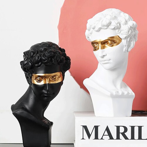 Living Room Center Pieces Nordic Style Man Head Resin Sculpture Ornaments Human Abstract Statue European Style Table Desktop D\u00e9cor Living Room Center Pieces Nordic Style Man Head Resin Sculpture Ornaments Human Abstract Statue European Style Table Desktop D\u00e9cor