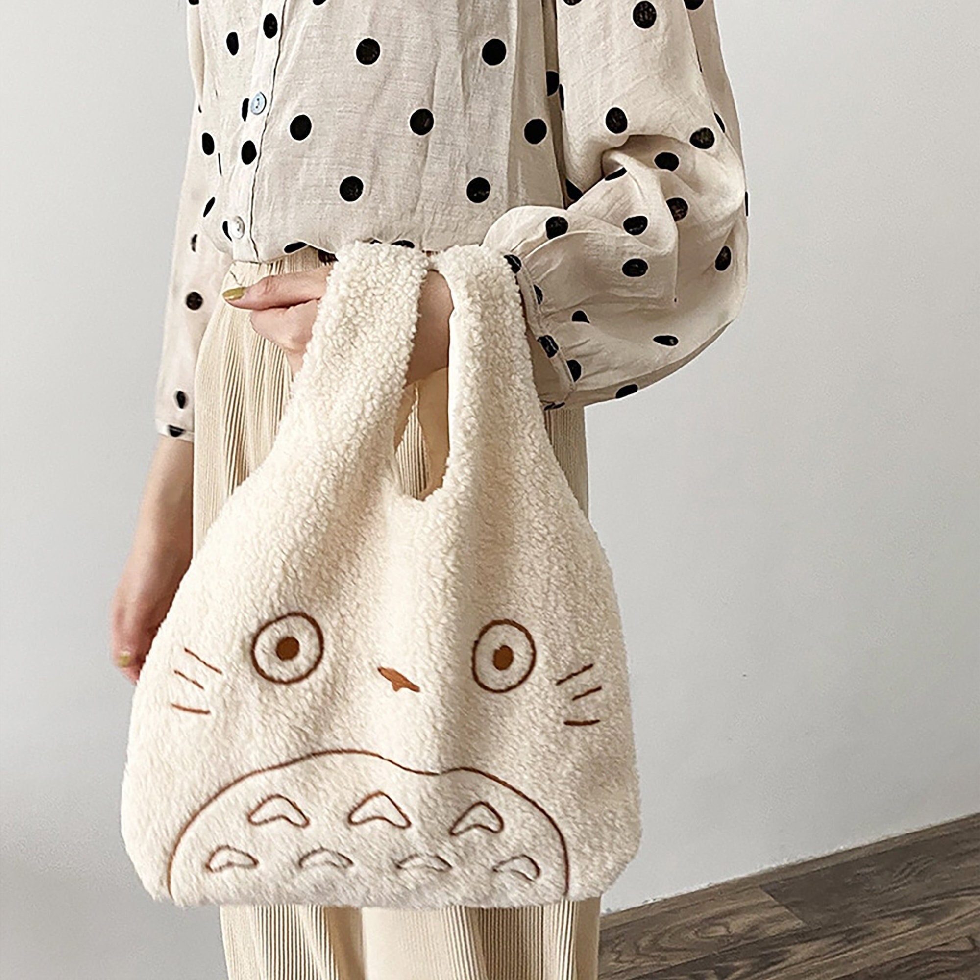 Multi Color Cartoon Totoro Tote Bag, Eco Shopping Bag, Tote Bag, Casual Shoulder Bag, studio ghibli Style Canvas Bag, Picnic, Work, School