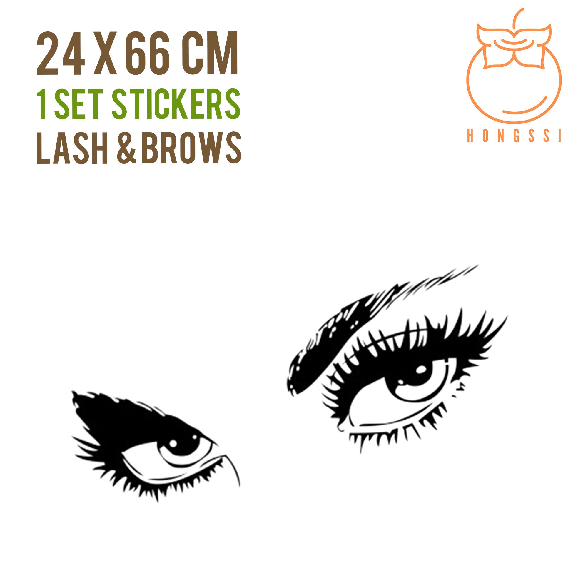 Lovely Lash and Brows Eyes Wall Decal Beauty Eye Decals Etsy