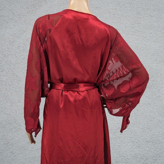 Vintage 90s Victoria's Secret Gold Label Red Robe… - image 7