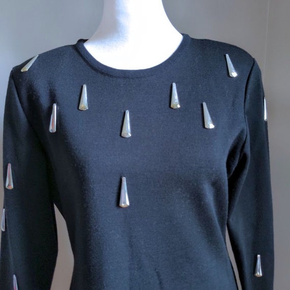 Vintage Outlander Knit Sweater Dress Wool Blend M… - image 4