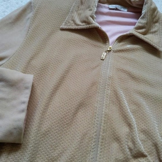 Vintage St. John Sportswear Velour Jacket 90s Med… - image 3
