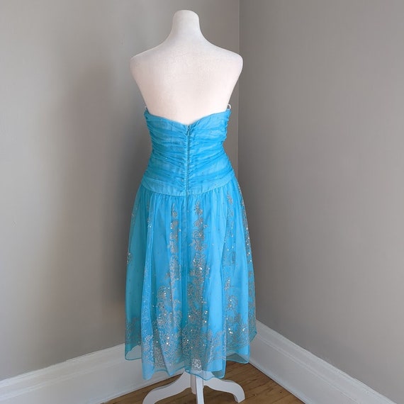 Vintage y2k Niki Livas Formal Dress Strapless Mes… - image 2