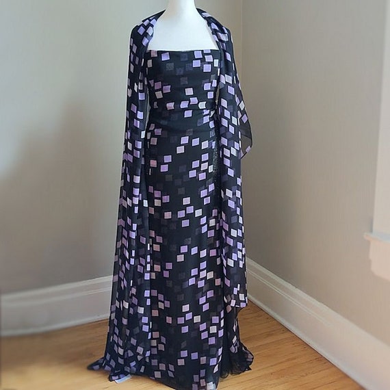 Vintage Y2K Badgley Mischka Gown Strapless Design… - image 4