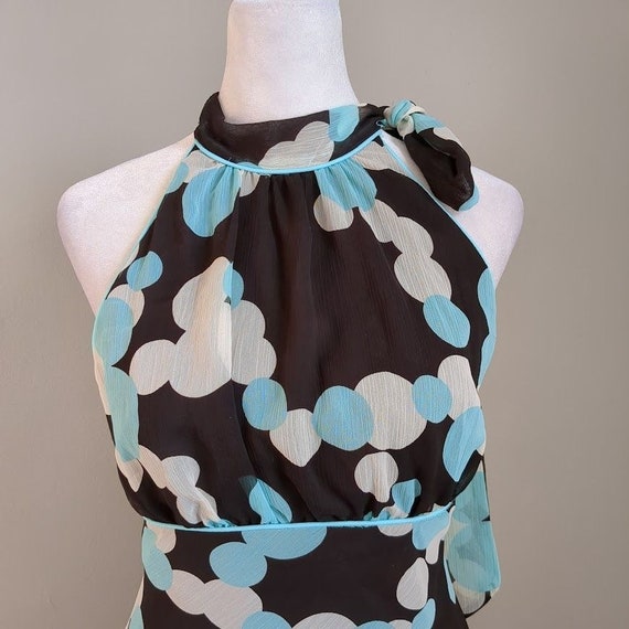 NWT Vintage y2k Trixxi Dress Polka Dot Blue Size … - image 5