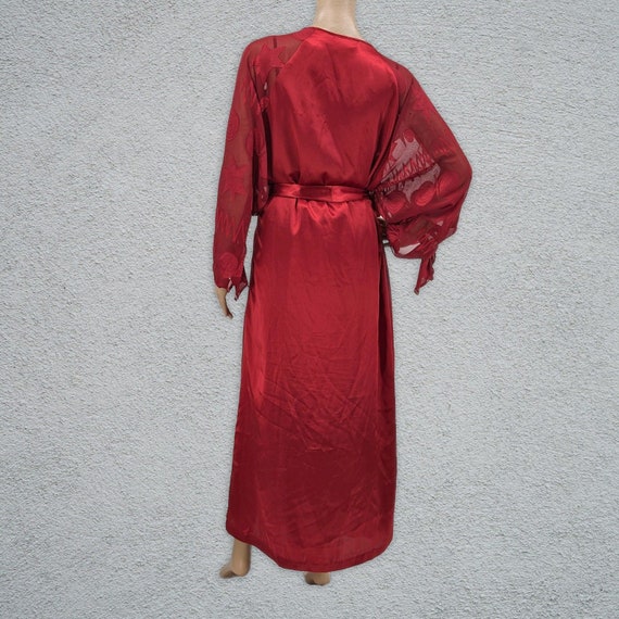 Vintage 90s Victoria's Secret Gold Label Red Robe… - image 2