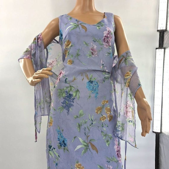 Vintage 90s Ultra Dress Maxi Dress Purple Floral … - image 7