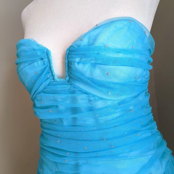 Vintage y2k Niki Livas Formal Dress Strapless Mes… - image 4