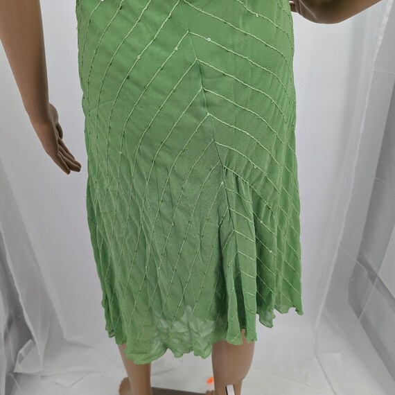 Vintage y2k Nikki Mac Strapless Dress Green Beade… - image 10