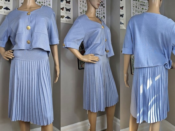 Vintage 90s Liz Claiborne Jacket and Skirt Set Cr… - image 1