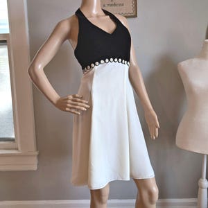 NWT Vintage 90s Upbeat Babydoll Dress Mini Halter Velvet Empire Waist Size 9