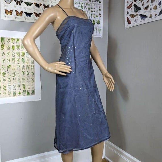 Vintage Y2K Express Mesh Midi Dress Mermaid Sequin Siren Gray Size 7/8 -  Etsy