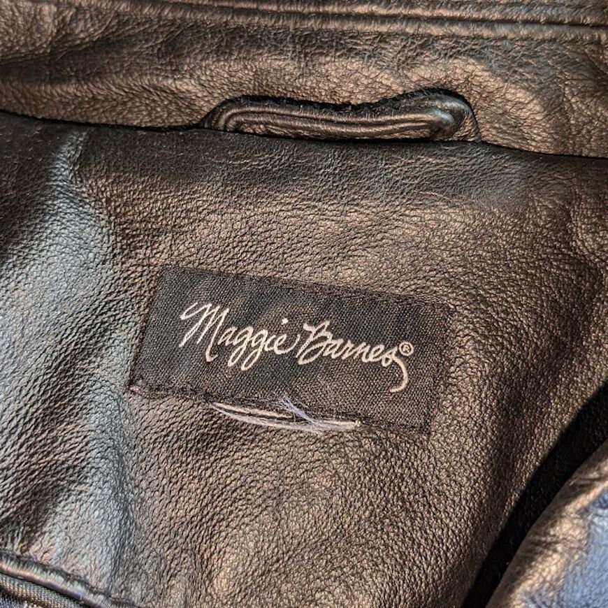 Vintage 90s Y2k Maggie Barnes Leather Trenchcoat Black Jacket Duster Black 2X Etsy