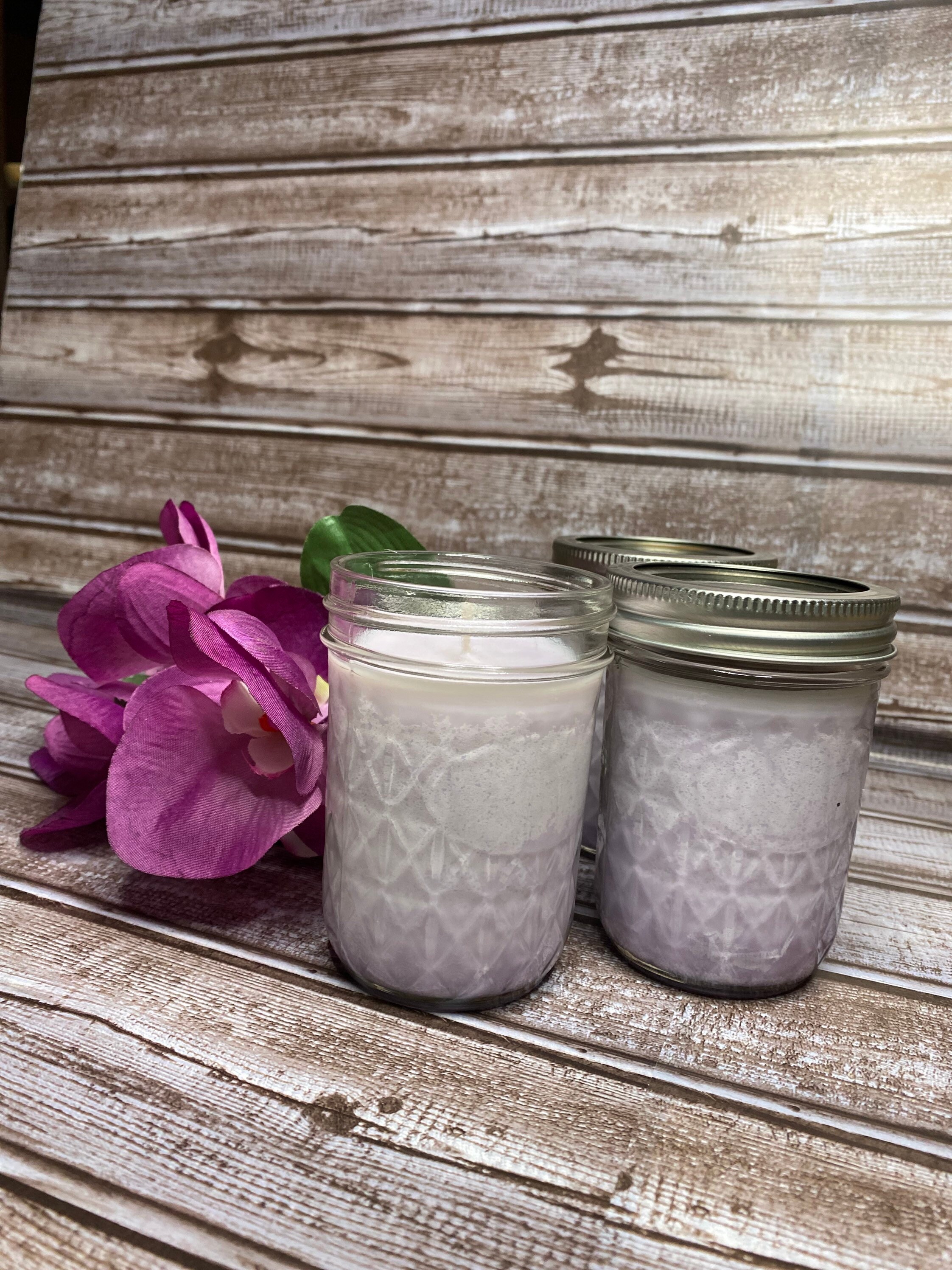 8oz Soy wax Lilac scented candles Etsy