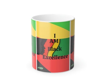 I Am Black Excellence - Color Morphing Mug, 11oz