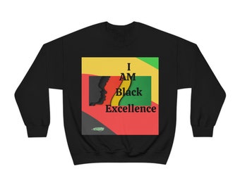 I Am Black Excellence - Unisex Heavy Blend Crewneck Sweatshirt