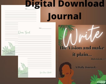 Digital Download** Write the Vision and Make if Plain Daily Journal-Female Version